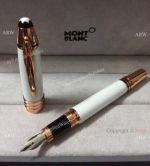 Best Replica JFK Montblanc Fountain Pen White & Rose Gold